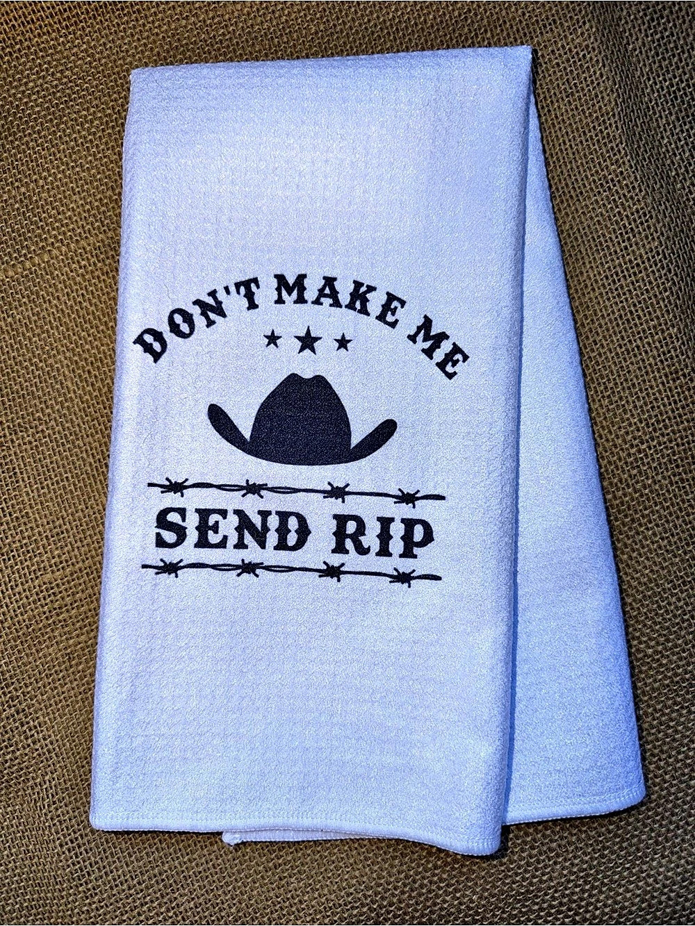 Yellowstone Rip Kitchen Towel White